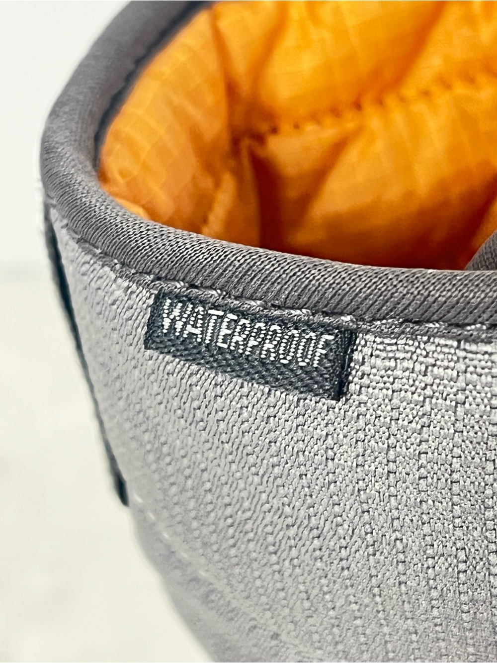 Patagonia Gray Activist Puff Boot with Bright Orange Laces - Picture 4 of 7
